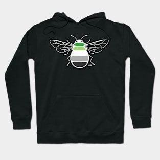 Aromantic Pride Bee (Dark) Hoodie